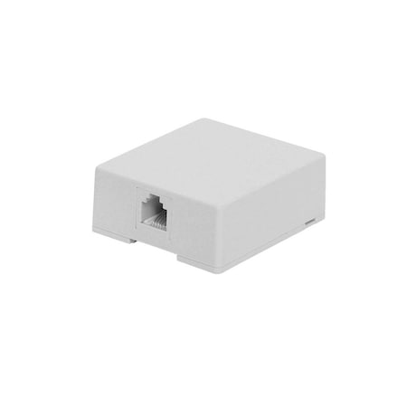 Quest Technology International Telephone Surface Mount Box, Rj11, 6P4C, Single - White NTB-1402